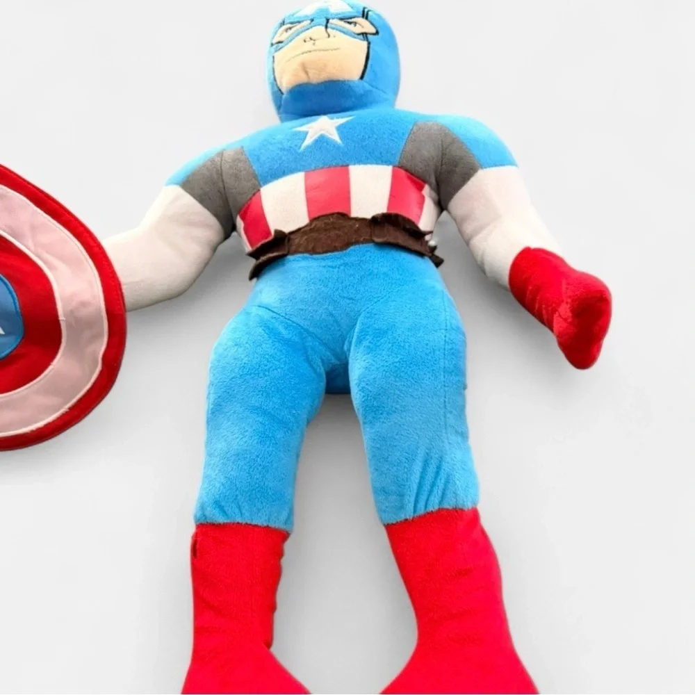 Marvel Avengers Captain America Super Hero Toy Plush Doll Shield 24” Jay Franco